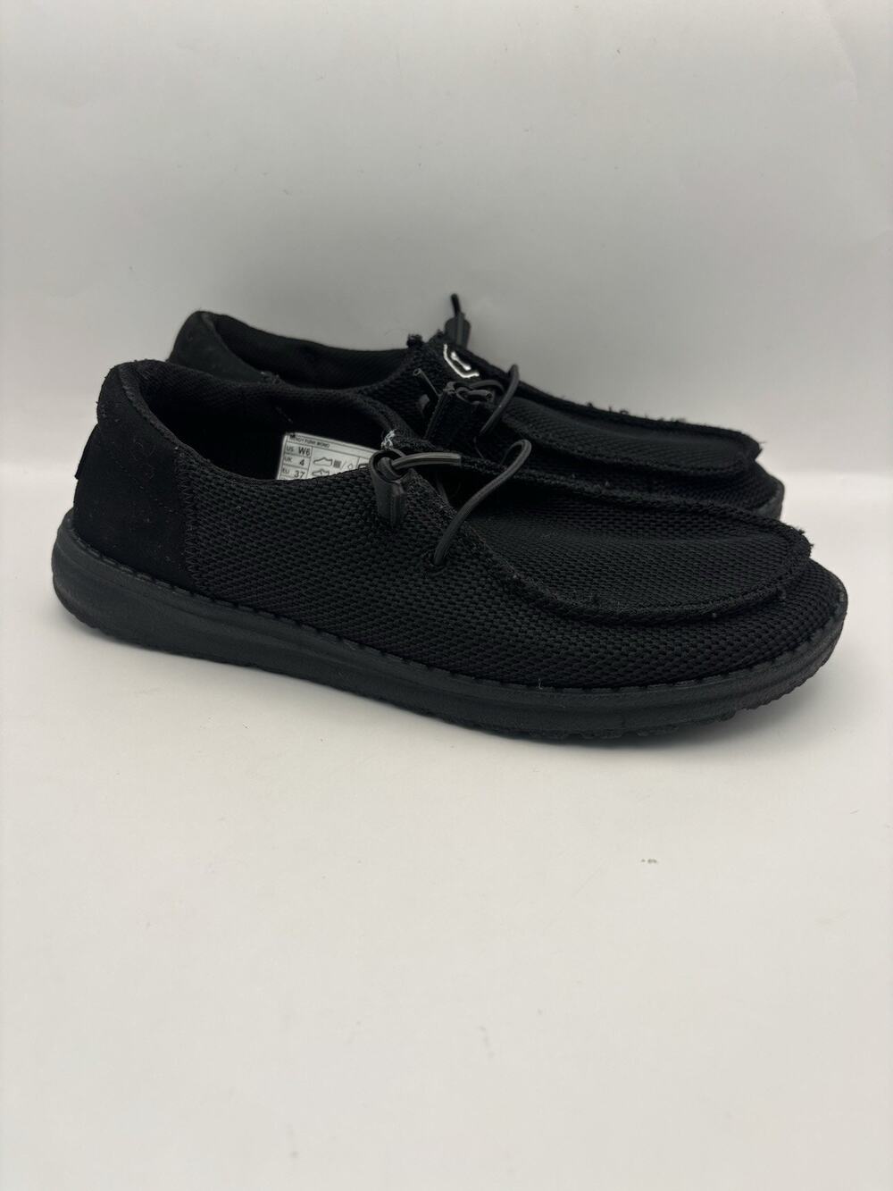 Hey Dude Wendy Funk Mono Black Slip On Shoes Women Size 6
